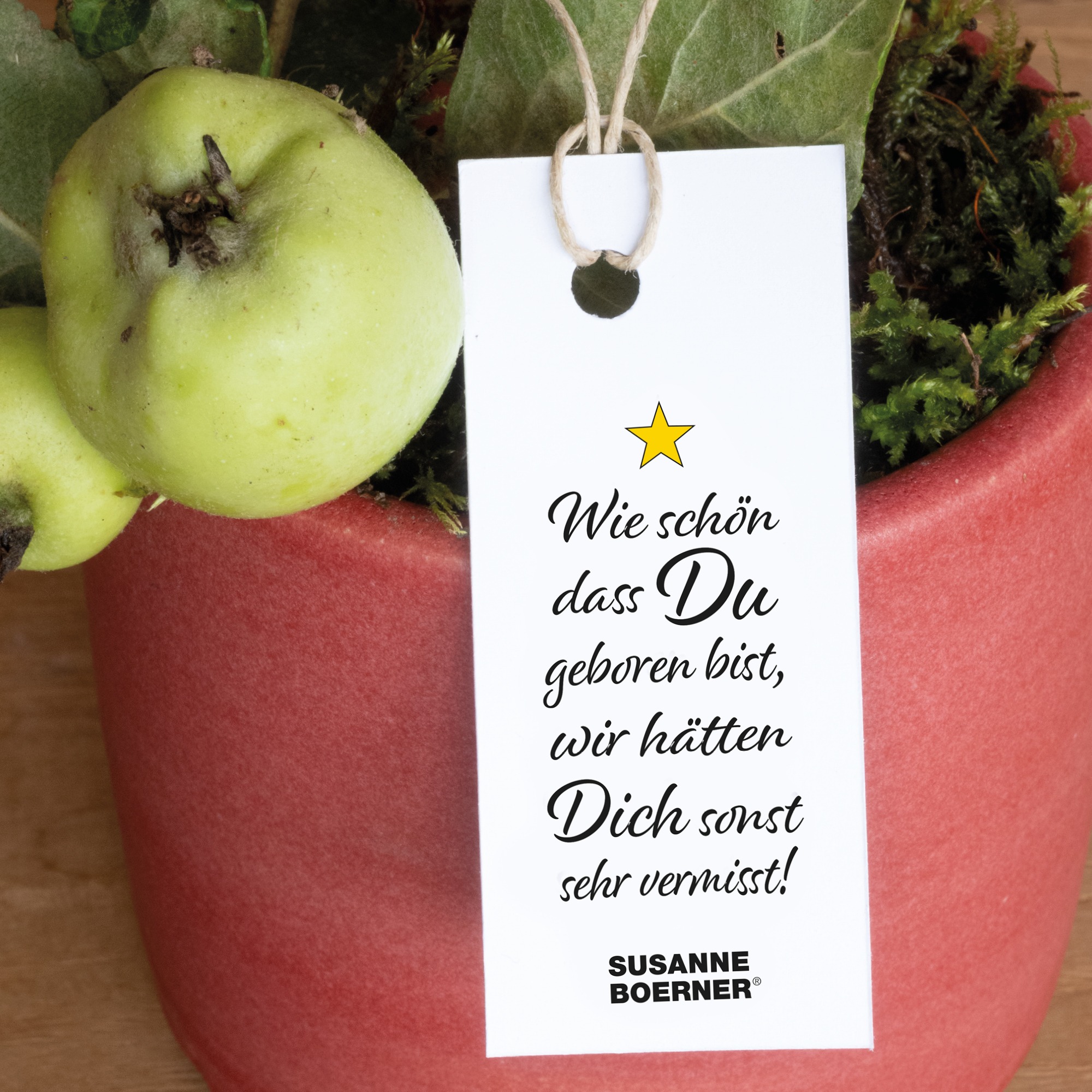 Kerzenleuchter mit Karte