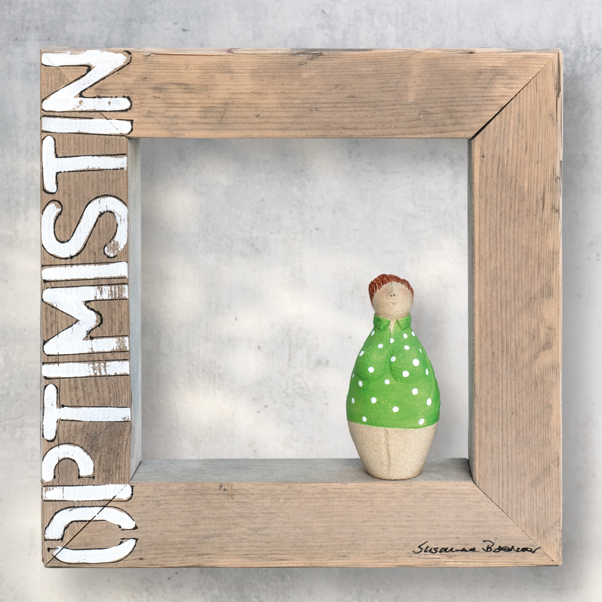 Optimistin im Rahmen